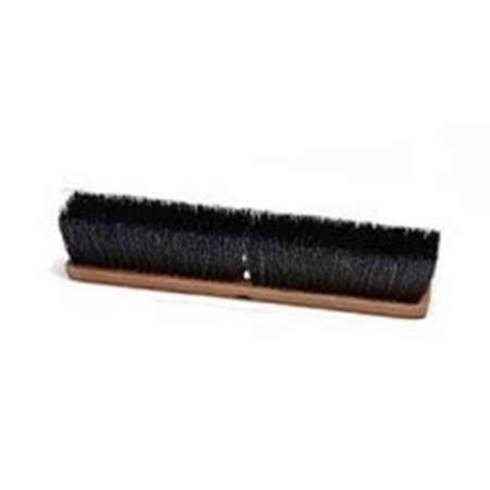 LAITNER BRUSH Laitner Brush LAI214 Indoor & Outdoor Push Broom Head Only; 24 in. Wood Block with 3 in. Medium Synthetic Bristles LAI214